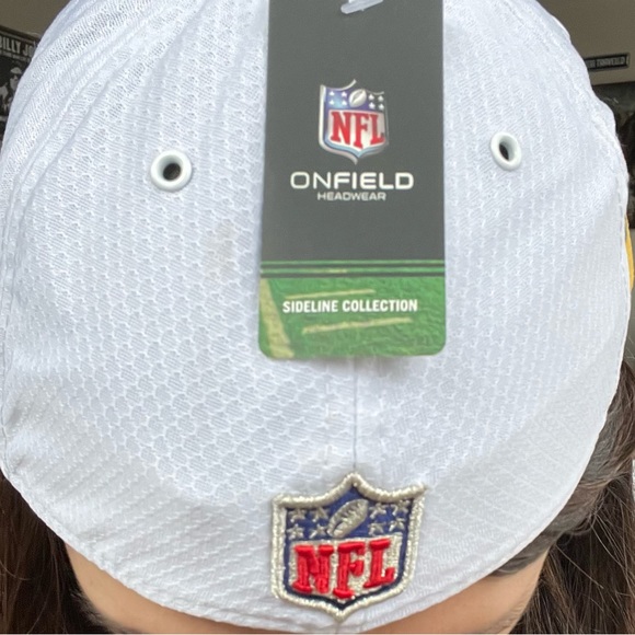 Green Bay Packers White On Field Sideline Hat S/M - Picture 6 of 10